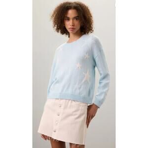Rails womens Perci powder blue star sweater wool cashmere Size large